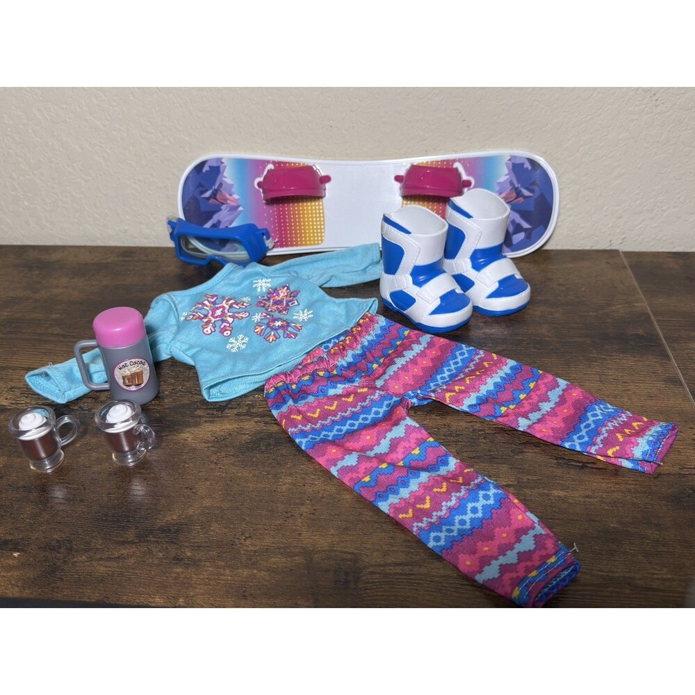 My Life as Snowboarder 8 Piece Play Set for Full Size 18" Dolls